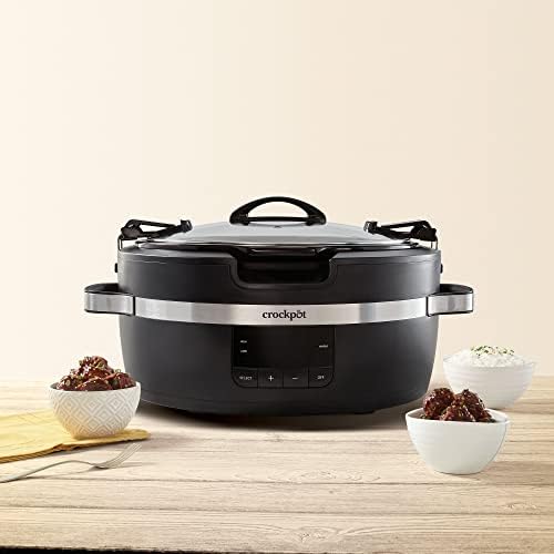 Crock-Pot Thermoshield 6 Quart Slow Cooker with Carry Handles ep9hg4