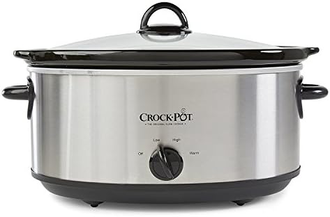 Crock-Pot 7 Quart Oval Manual Slow Cooker – Stainless Steel k8drur