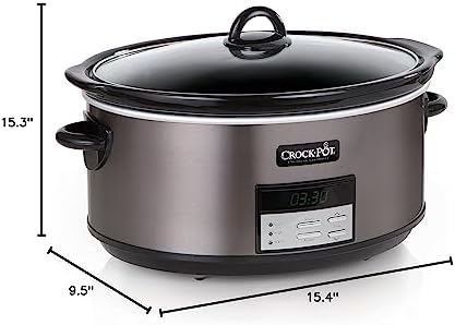 Crock-Pot 8 Quart Programmable Slow Cooker with Auto Warm ysm5nw