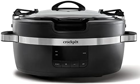 Crock-Pot Thermoshield 6 Quart Slow Cooker with Carry Handles ep9hg4