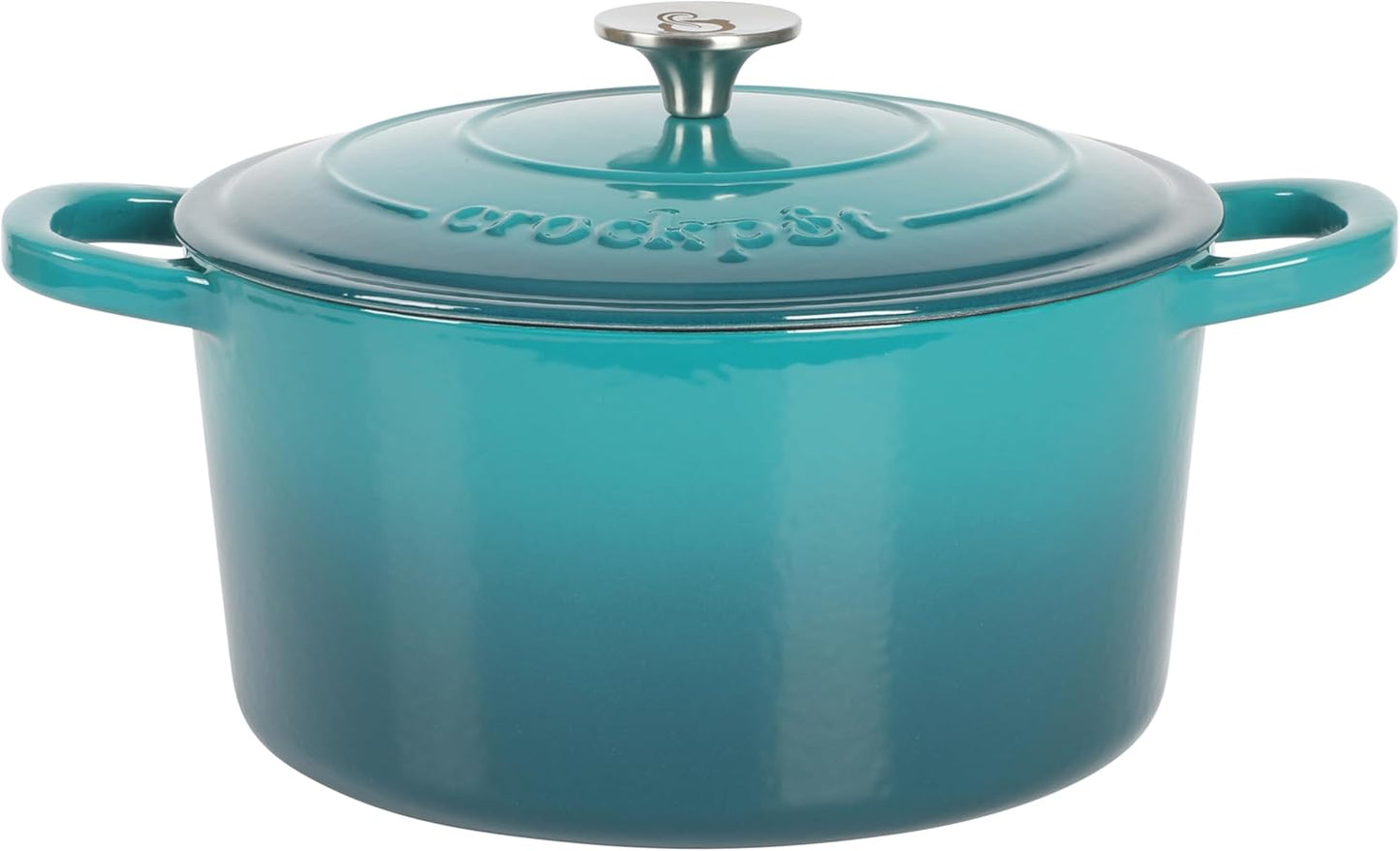 Crock-Pot 3 Quart Enameled Cast Iron Dutch Oven – Aqua zwynvj