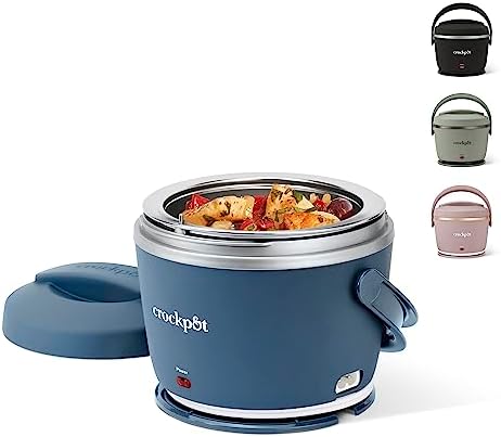 Crock-Pot Electric Lunch Box Food Warmer 20oz – Faded Blue v46wnz
