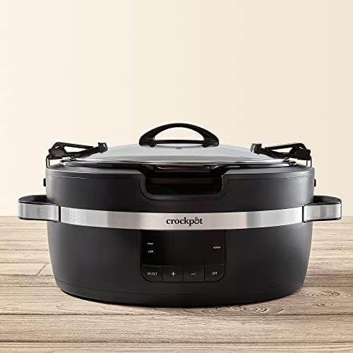 Crock-Pot Thermoshield 6 Quart Slow Cooker with Carry Handles ep9hg4