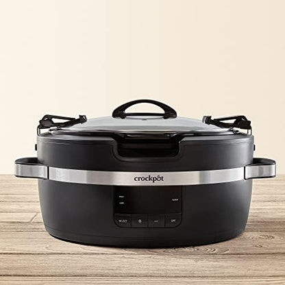 Crock-Pot Thermoshield 6 Quart Slow Cooker with Carry Handles ep9hg4