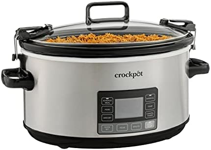 Crock-Pot 7 Quart Portable Programmable Slow Cooker with Timer aur45y