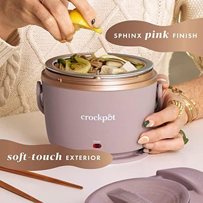 Crock-Pot Electric Lunch Box Food Warmer 20oz – Blush Pink 57ktqu