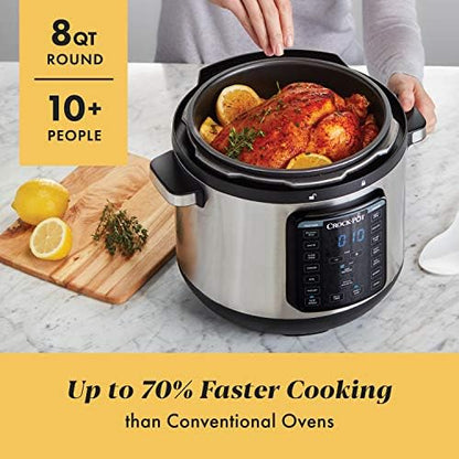 Crock-Pot 8 Quart Express Crock Multi-Use Pressure Cooker teycws