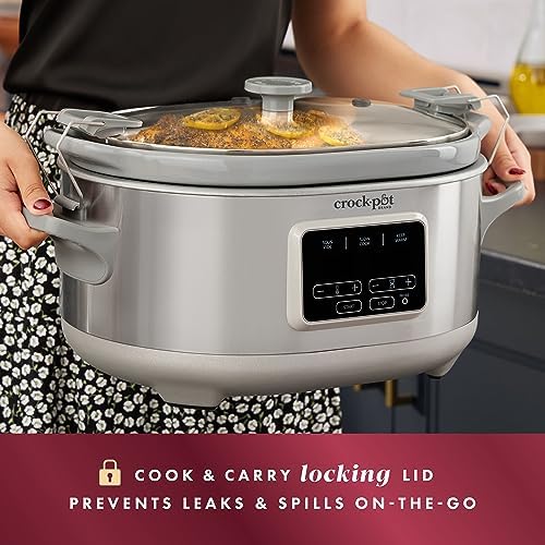 Crock-Pot 7 Quart Programmable Cook & Carry Slow Cooker 8q2jhw