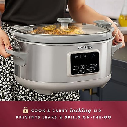 Crock-Pot 7 Quart Programmable Cook & Carry Slow Cooker 8q2jhw