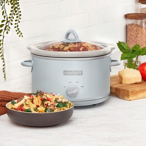 Crock-Pot 4.5 Quart Manual Slow Cooker – Macaroon Blue f2gycj