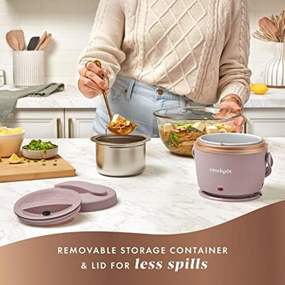Crock-Pot Electric Lunch Box Food Warmer 20oz – Blush Pink 57ktqu