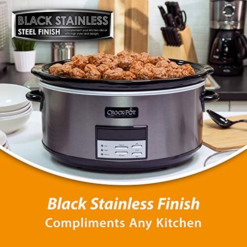 Crock-Pot 8 Quart Programmable Slow Cooker with Auto Warm ysm5nw