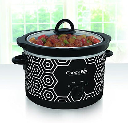 Crock-Pot 4.5 Quart Portable Slow Cooker – Black & White sptgu8