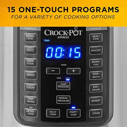 Crock-Pot Express Crisp 8 Quart 10-in-1 Pressure Cooker mmscjw