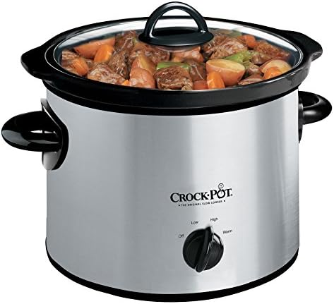 Crock-Pot 3 Quart Manual Slow Cooker – Silver msn92t