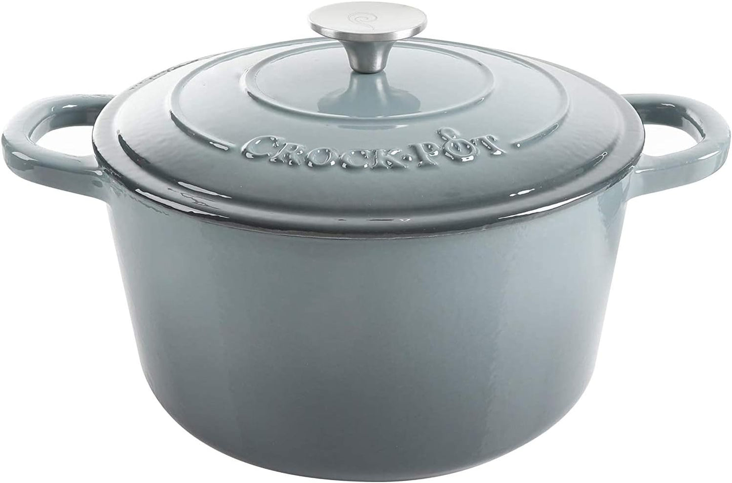 Crock-Pot 3 Quart Enameled Cast Iron Dutch Oven – Aqua zwynvj