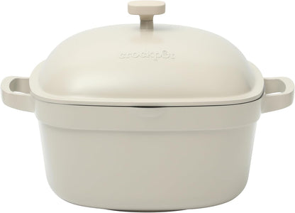 Crock-Pot 3 Quart Enameled Cast Iron Dutch Oven – Aqua zwynvj